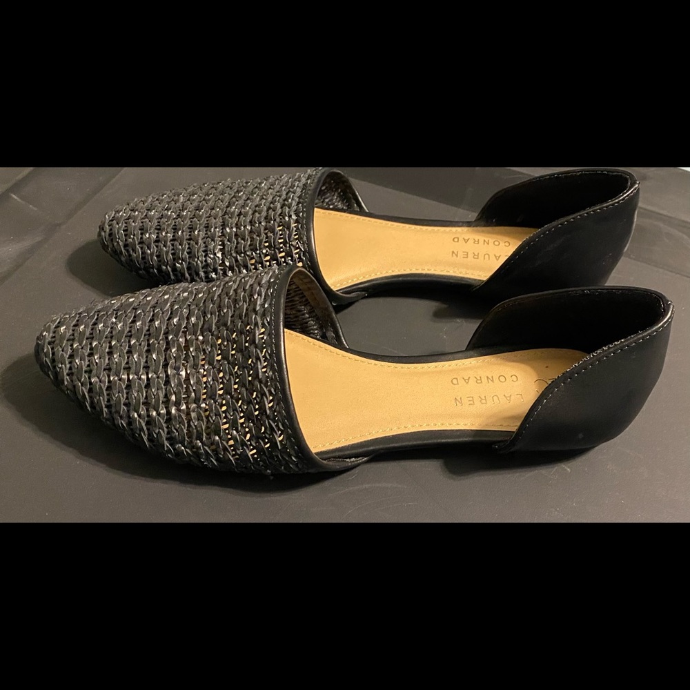 Lauren Conrad black woven flats size 7